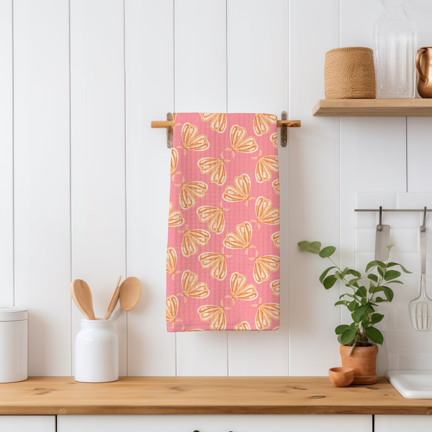 Whimsical Moths Seamless Pattern Pink | Digital Paper PNG 12” x 12” 300 DPI