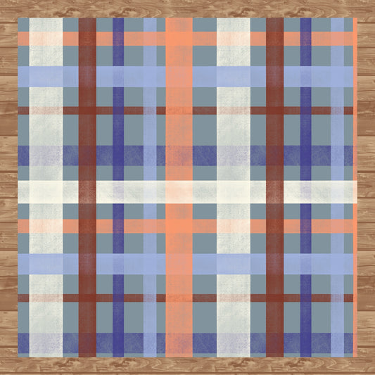 Classic Plaid Seamless Pattern Blue | Digital Paper PNG | Tartan Check Design | 12” x 12” 300 DPI Commercial Use