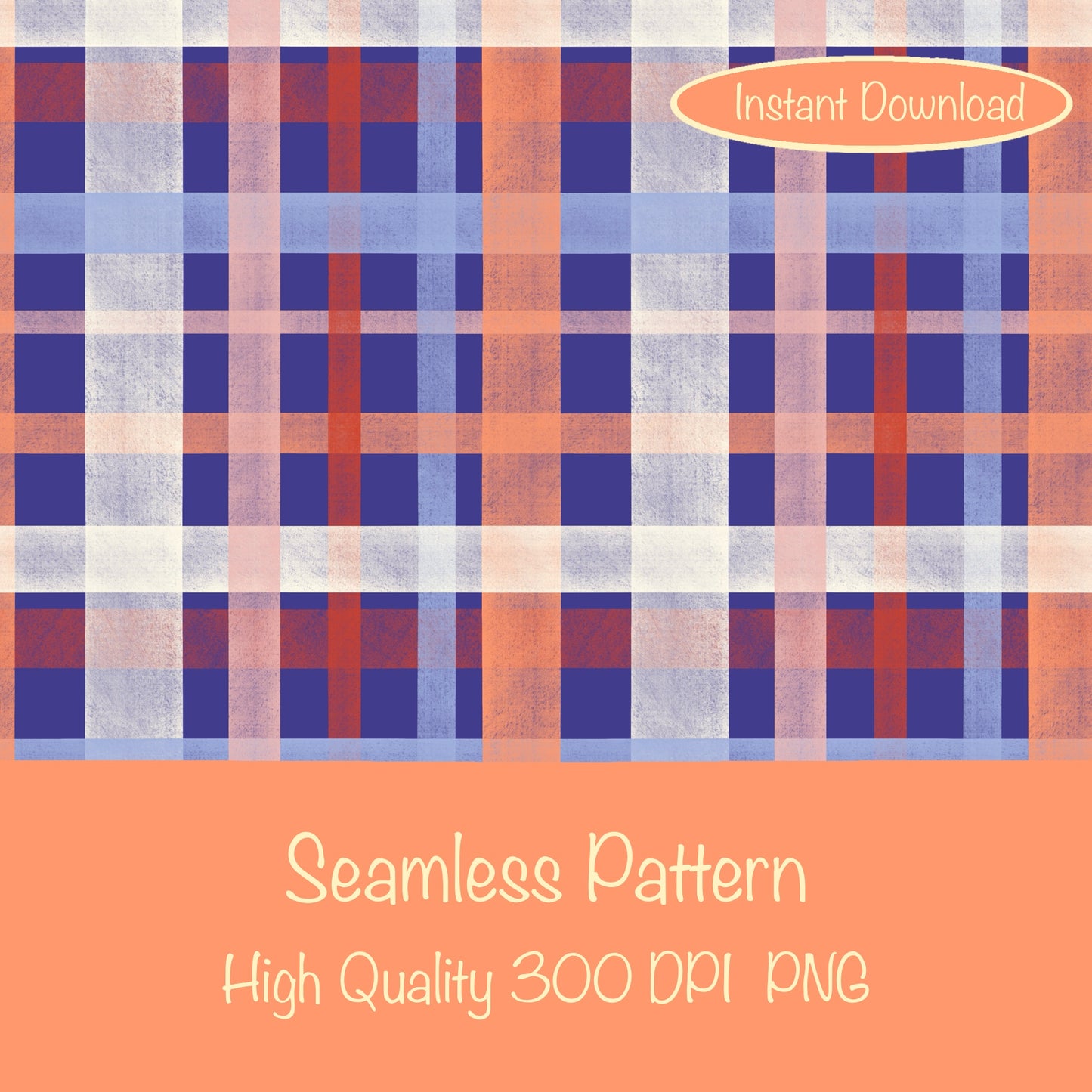 Classic Plaid Seamless Pattern Purple | Digital Paper PNG | Tartan Check Design | 12β x 12β 300 DPI Commercial Use