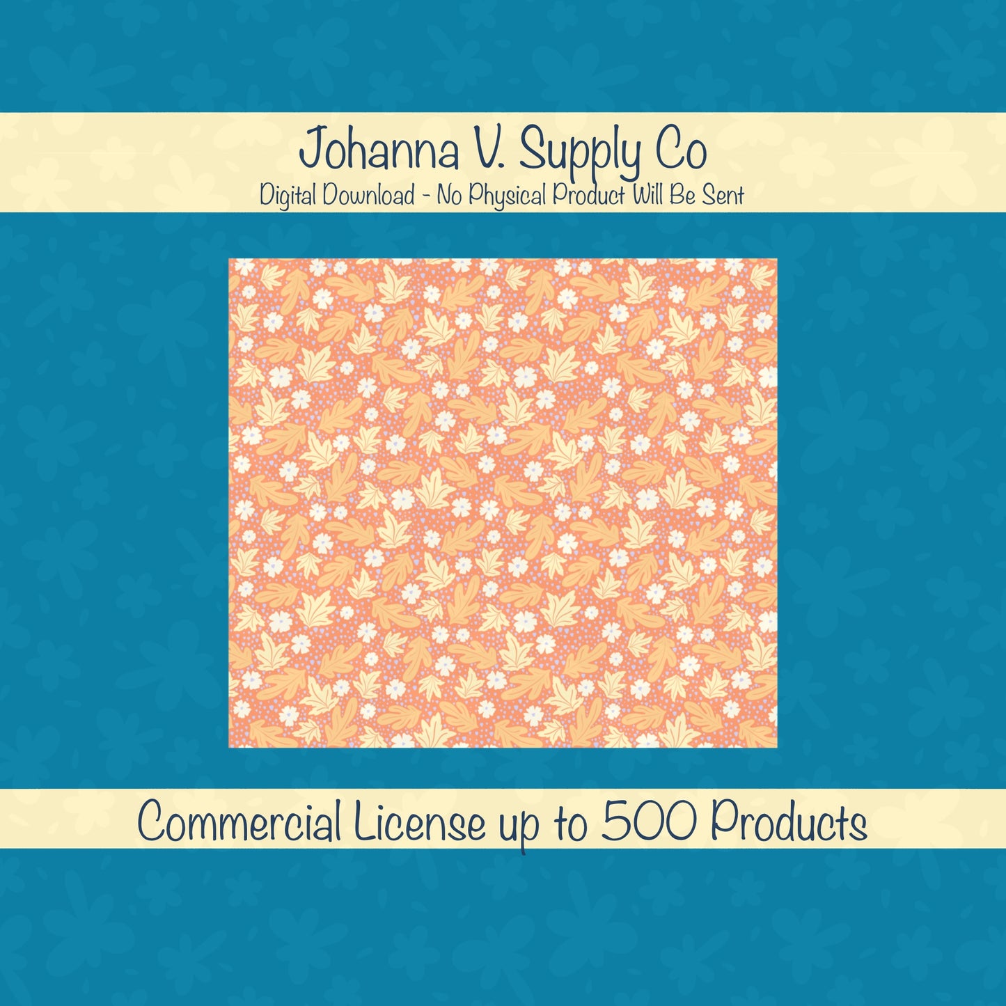 Fall Floral 20 oz Tumbler Wrap Orange β Cozy Autumn Flowers Digital PNG 9.25β x 8.20β