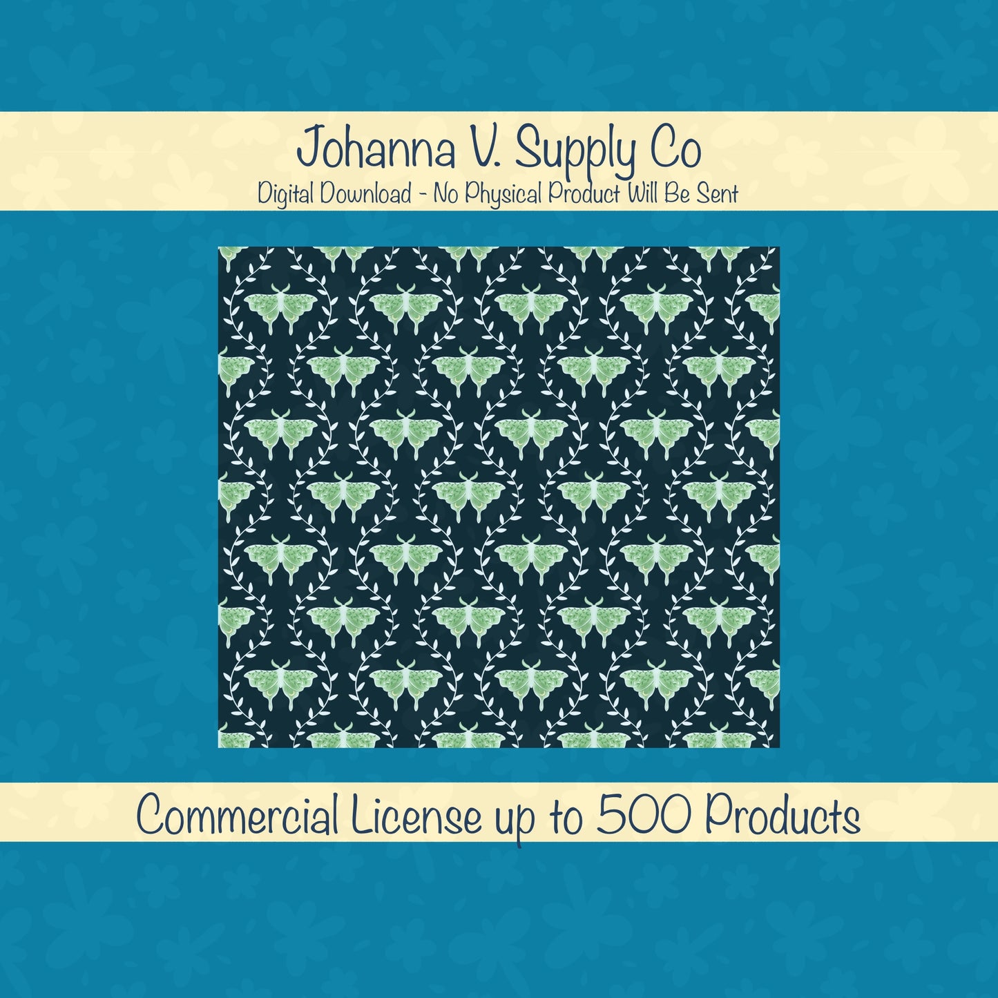 Dreamy Moths Tumbler Wrap Dark β Digital 9.25β x 8.20β PNG File