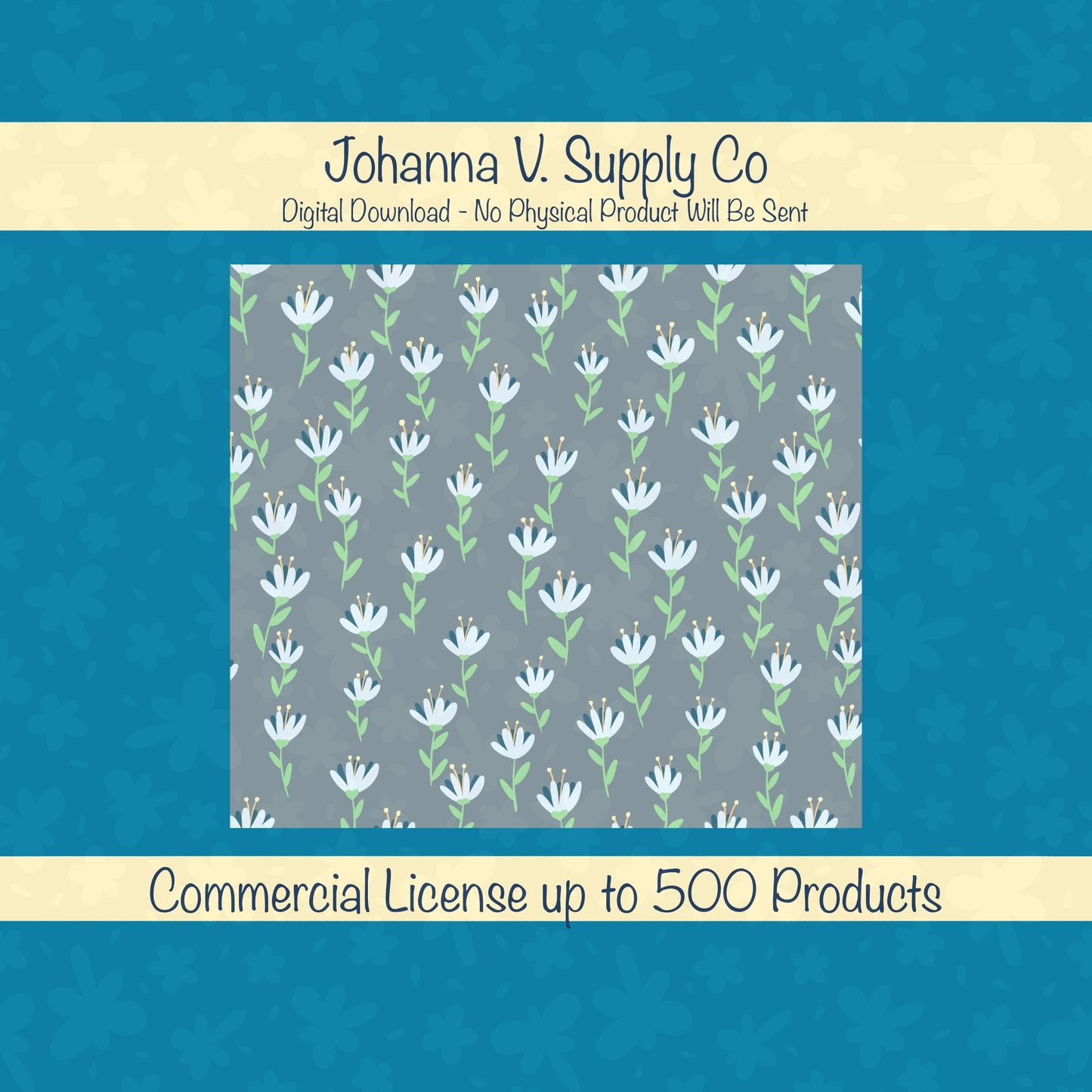 Whimsy Blooms Tumbler Wrap Grey β Digital Floral 9.25β x 8.20β PNG File