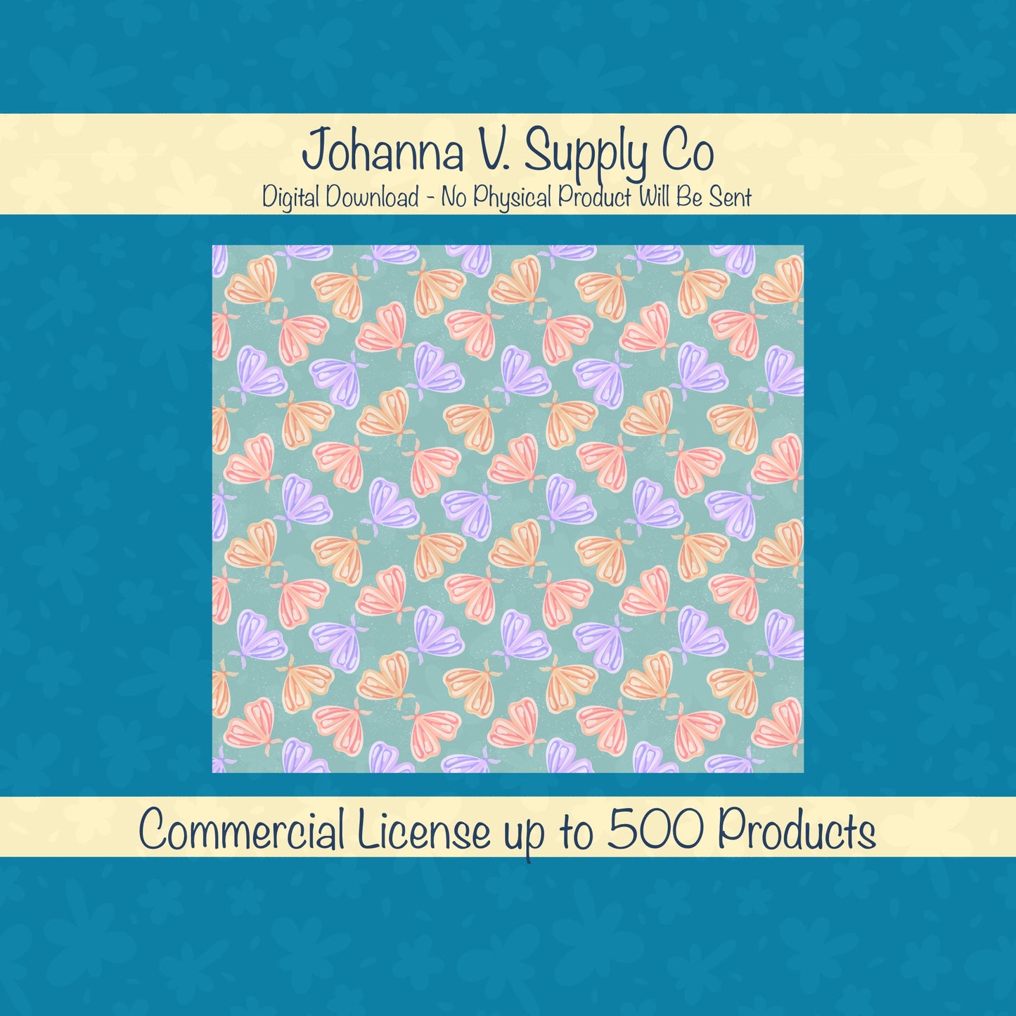 Whimsical Moths Tumbler Wrap Green β Digital 9.25β x 8.20β PNG File