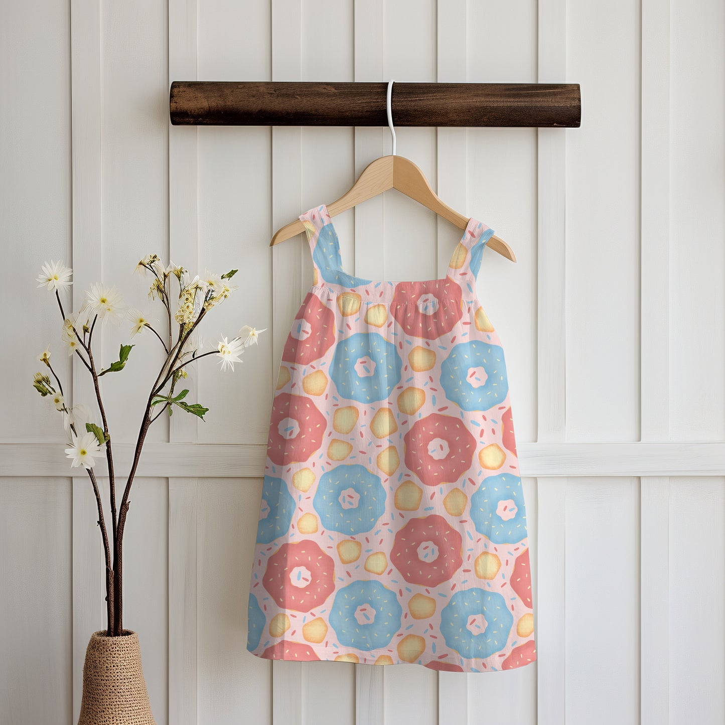 Donut Seamless Pattern Pink | Sweet Dessert Digital Background | 12x12 PNG Download