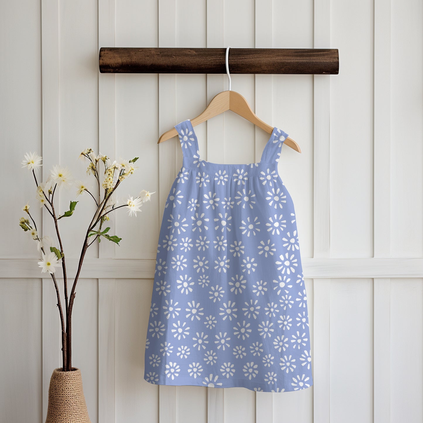 Cute Drawn Daisy Seamless Pattern Purple | Floral Digital Download | 12x12 PNG