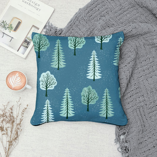 Polar Whimsy Winter Trees Seamless Pattern Green | Cozy Digital Download for Personal & Commercial Use