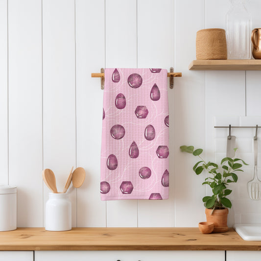 Mystic Witchy Gemstones Seamless Pattern Pink | Magical Crystal Digital Design | PNG 12x12โ 300 DPI