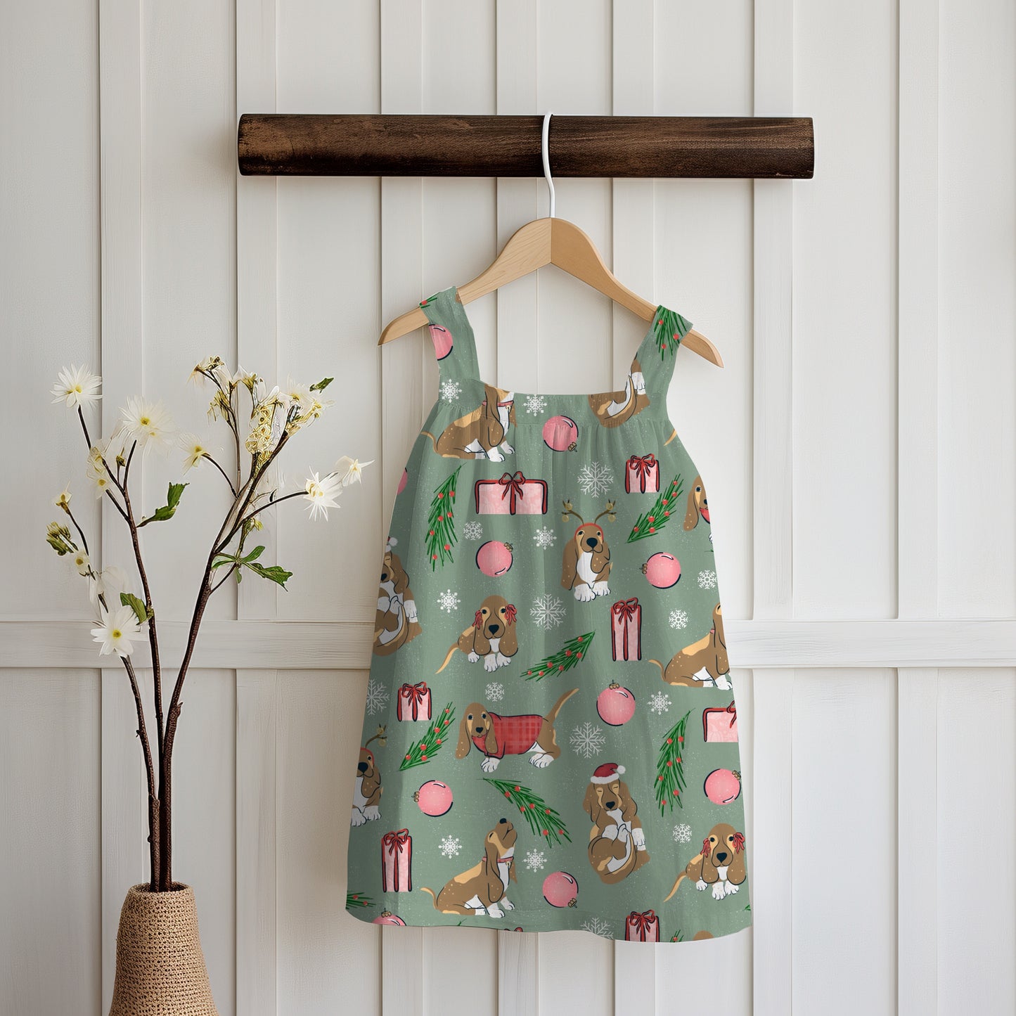 Christmas Basset Hound Seamless Pattern Green | Holiday Dog Print | 12x12” PNG Digital Download Christmas Basset Hound Seamless Pattern | Holiday Dog Print | 12x12” PNG Digital Download