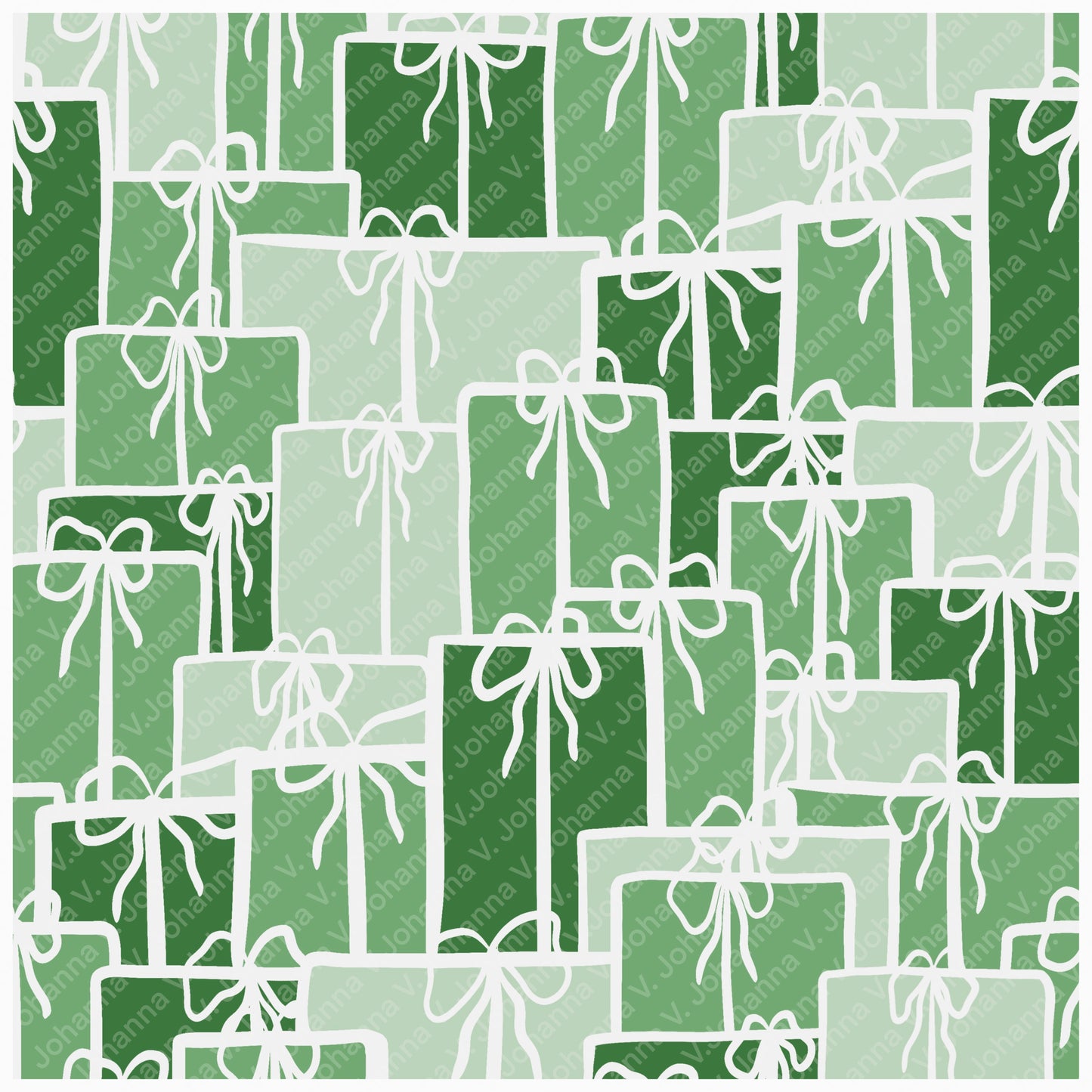 Christmas Basset Hound Seamless Pattern Bundle Blue | Ornaments, Lights, Gifts & Candy Canes | 12x12” PNGs | Digital Download