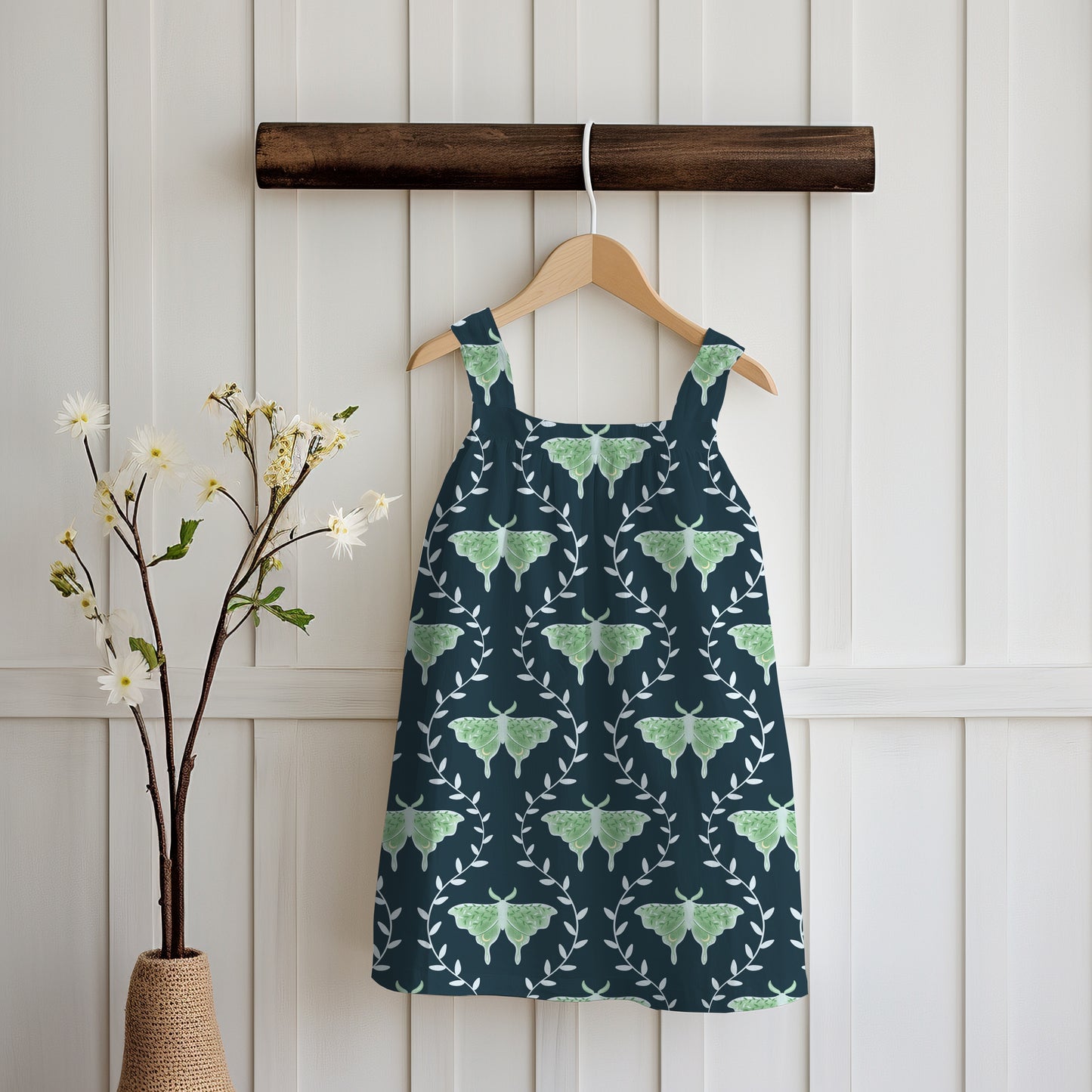 Whimsical Moth Seamless Pattern Digital File Dark – Dreamy 12x12” PNG, 300 DPI, Commercial Use