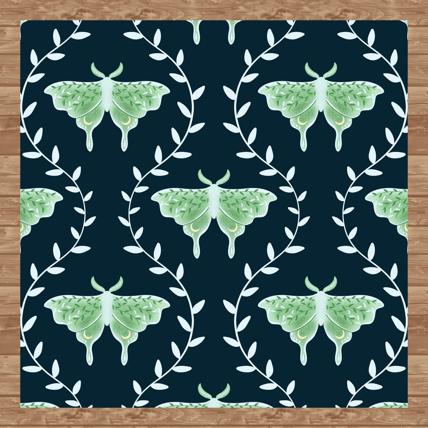 Whimsical Moth Seamless Pattern Digital File Dark – Dreamy 12x12” PNG, 300 DPI, Commercial Use