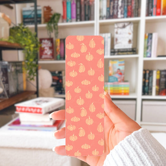 Cute Printable Bookmark with Pumpkins & Vines – Digital Download | 2 PDF Files, 2x7” at 300 DPI | Commercial Use