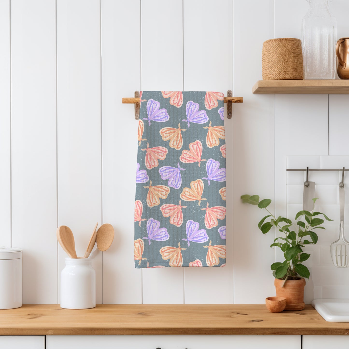 Whimsical Moths Seamless Pattern Grey | Digital Paper PNG 12” x 12” 300 DPI