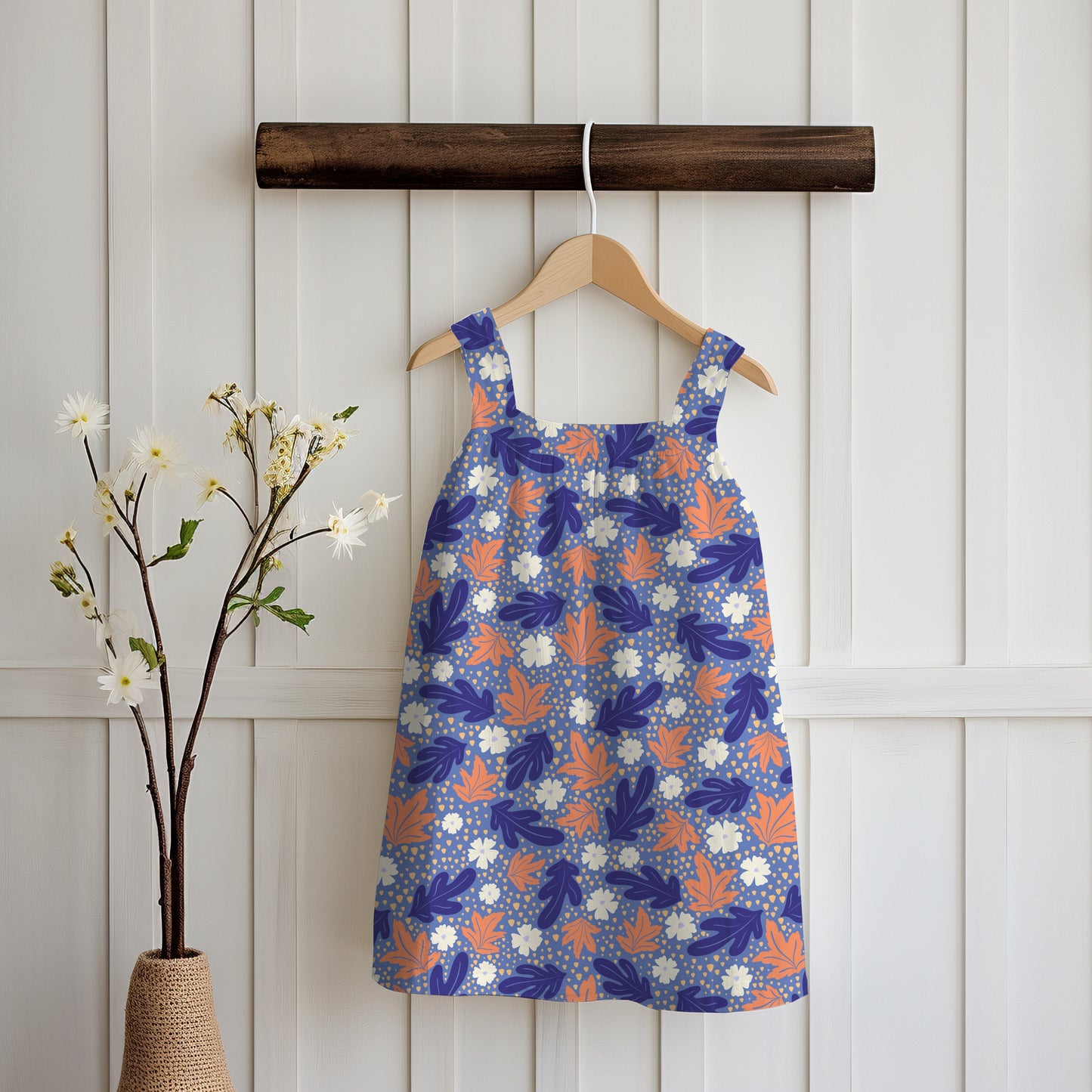 Fall Leaves & Flowers Seamless Pattern Purple | Autumn Digital Paper PNG | Cozy Floral Print