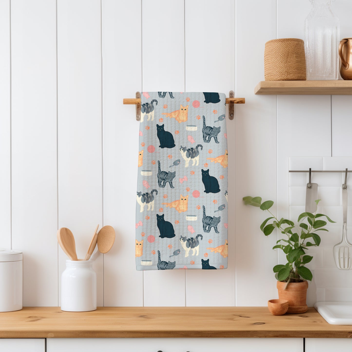 Cat Seamless Pattern Light Grey – Whimsical Feline Digital Design PNG | 12” x 12” 300 DPI