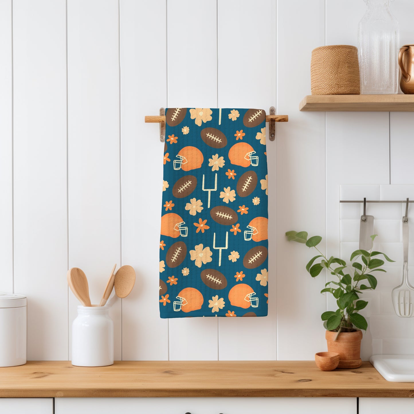 Football Seamless Pattern Blue | 12x12 PNG Digital Download | Sports Themed Background Design