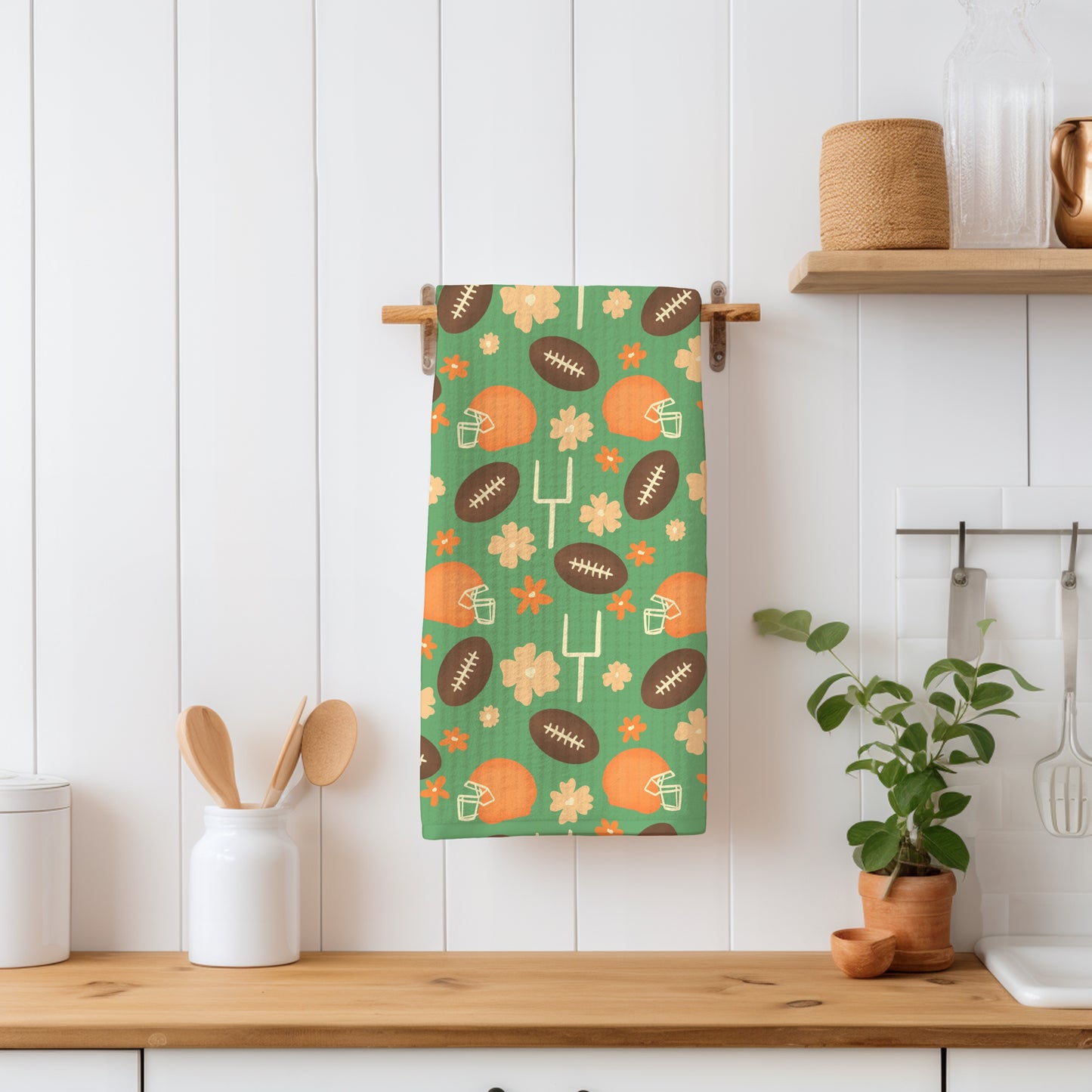 Football Seamless Pattern Green | 12x12 PNG Digital Download | Sports Themed Background Design