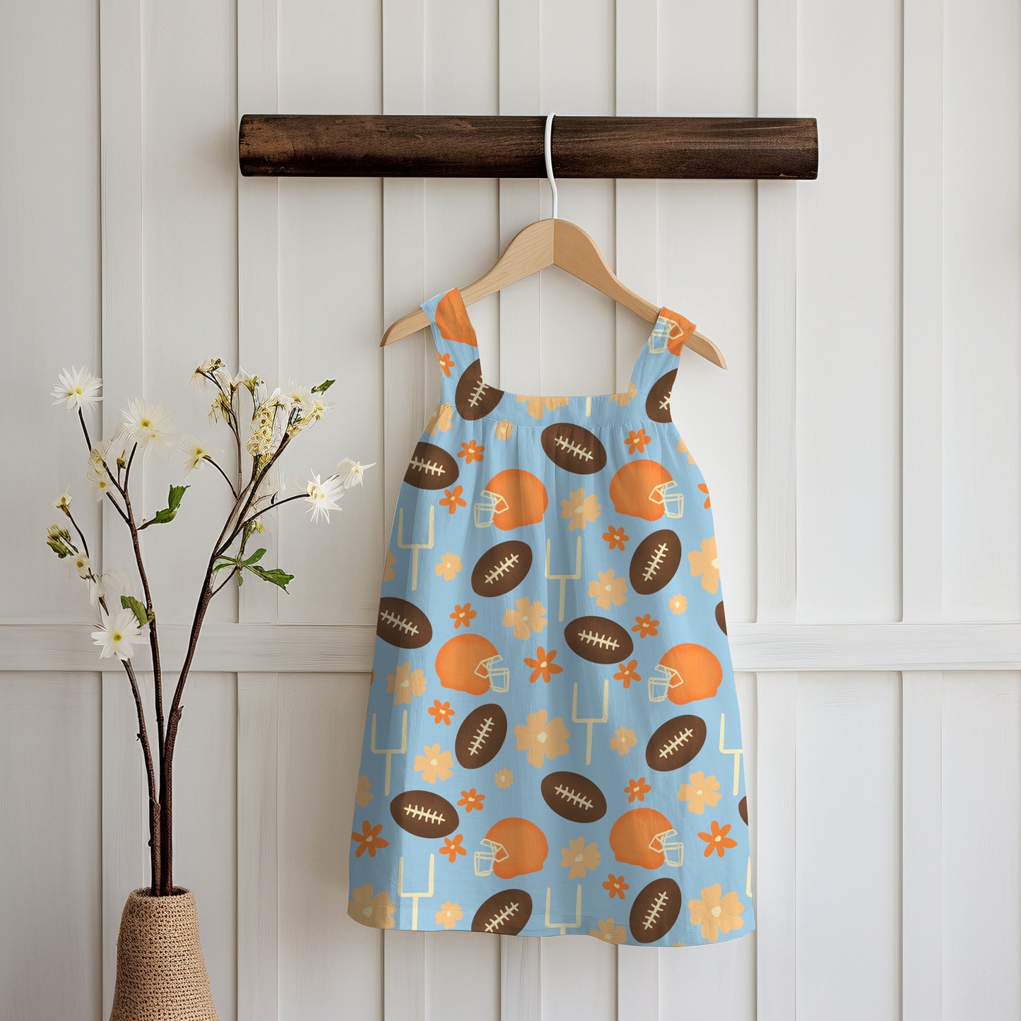 Football Seamless Pattern Light Blue | 12x12 PNG Digital Download | Sports Themed Background Design