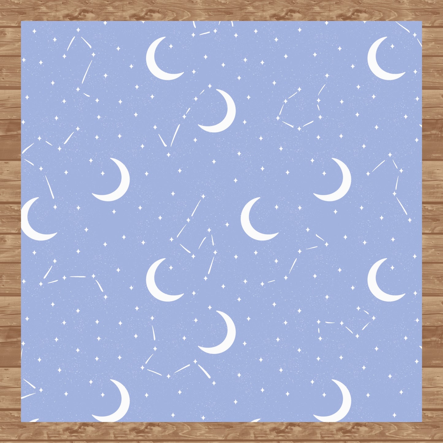 Moon & Constellation Seamless Pattern Purple | Celestial Digital Design | 12x12 PNG Download