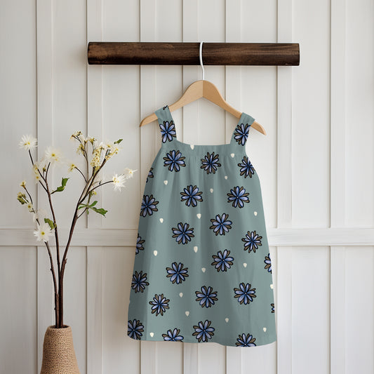 Mystic Witchy Floral Seamless Pattern Green | Doodle Flower Digital Design | 12x12” PNG 300 DPI | Commercial Use Pattern